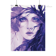 Watercolor Purple Portrait Poster | Feminine Matte Wall Art - PRINT EXPLORE
