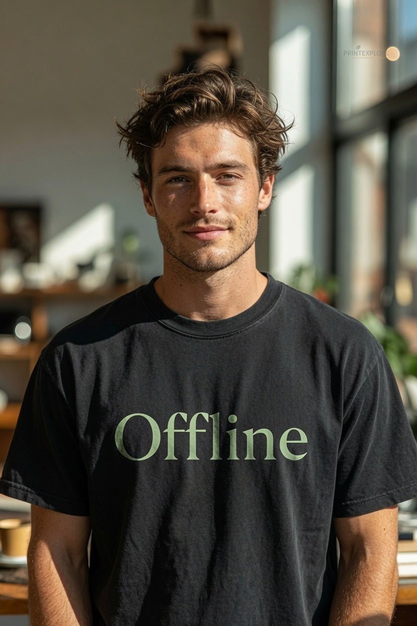 OFFLINE Wearable Art | Digital Detox Tee for Men - PRINT EXPLORE
