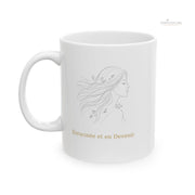 Rooted & Becoming Ceramic- Minimalist Botanical Coffee Mug - PRINT EXPLORE