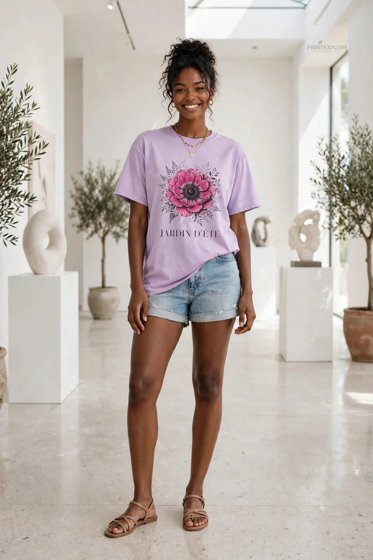 Floral Anemone-Botanical Graphic T-Shirt | PrintExplore - PRINT EXPLORE