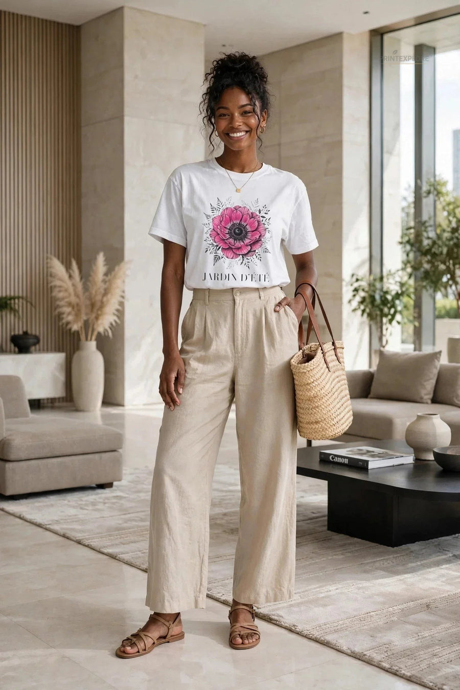 Floral Anemone-Botanical Graphic T-Shirt | PrintExplore - PRINT EXPLORE