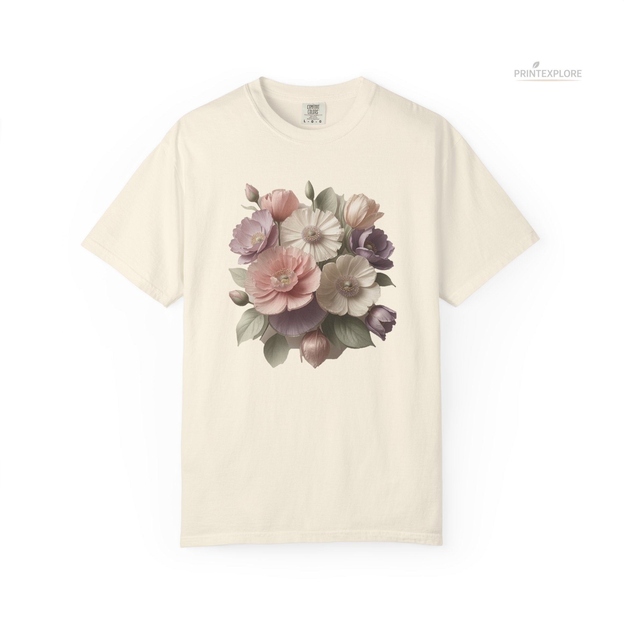 Vintage Floral Art T-Shirt - PRINT EXPLORE