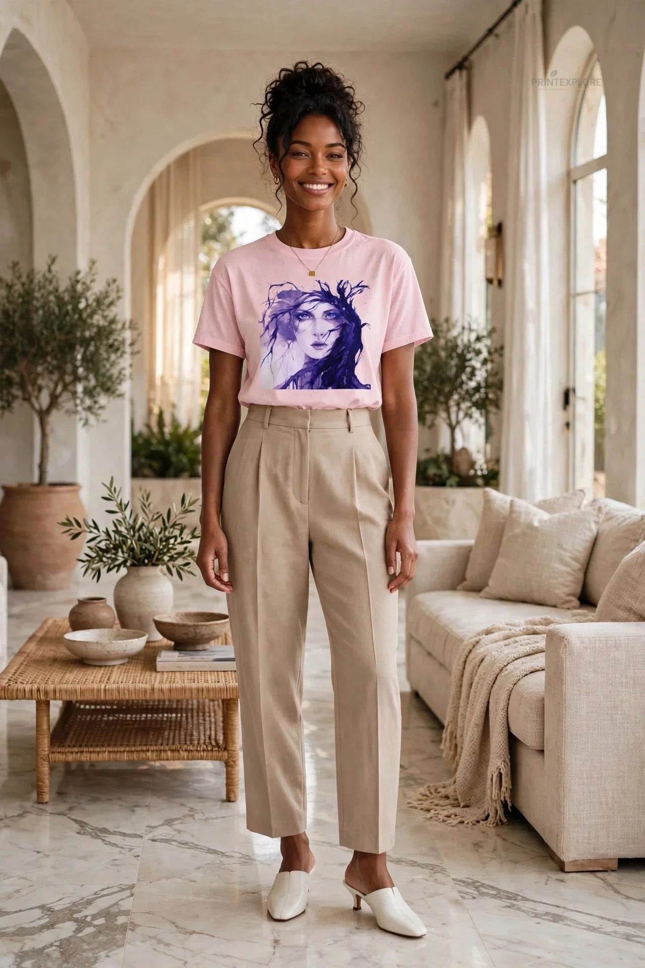 The Violet Muse | Wearable Art Graphic Tee - PRINT EXPLORE