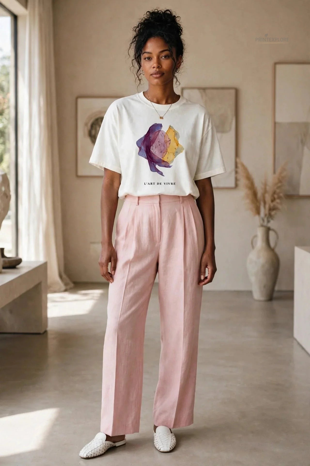 Abstract Floral T-Shirt L'Art de Vivre |PrintExplore - PRINT EXPLORE