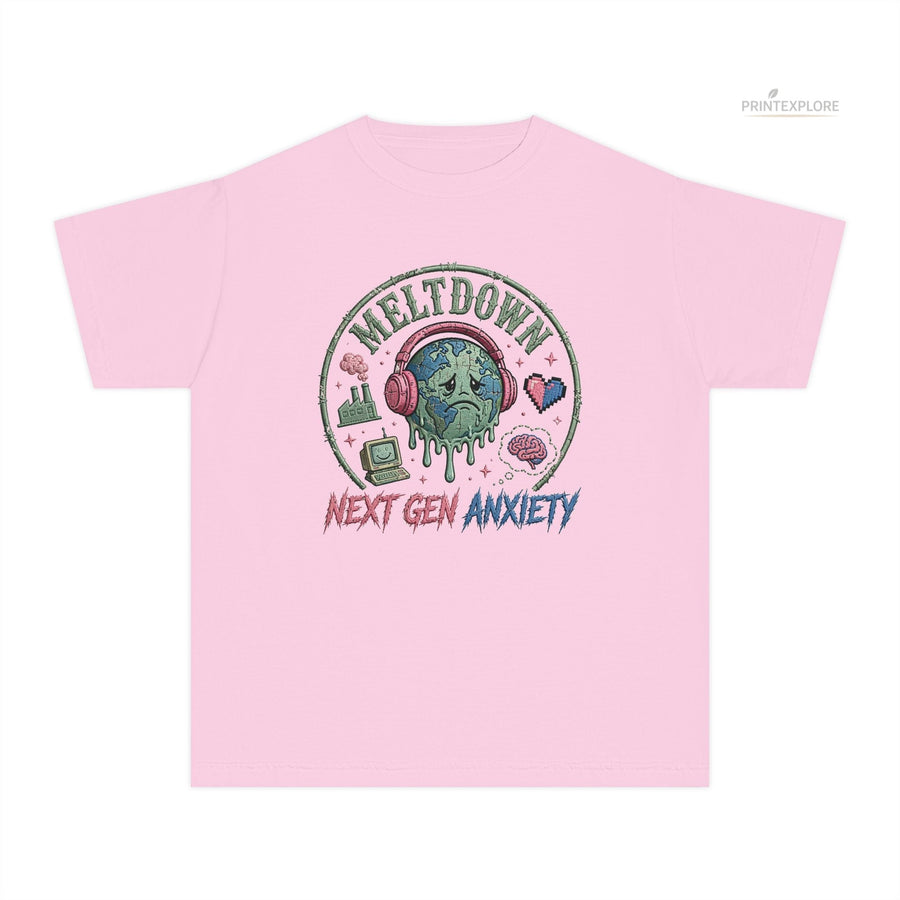 Meltdown Next Gen Anxiety Youth Vintage Graphic Shirt - PRINT EXPLORE