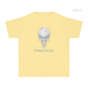 Youth World on Ice Midweight Artistic Kids Graphic T-Shirt - PRINT EXPLORE