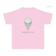 Youth World on Ice Midweight Artistic Kids Graphic T-Shirt - PRINT EXPLORE