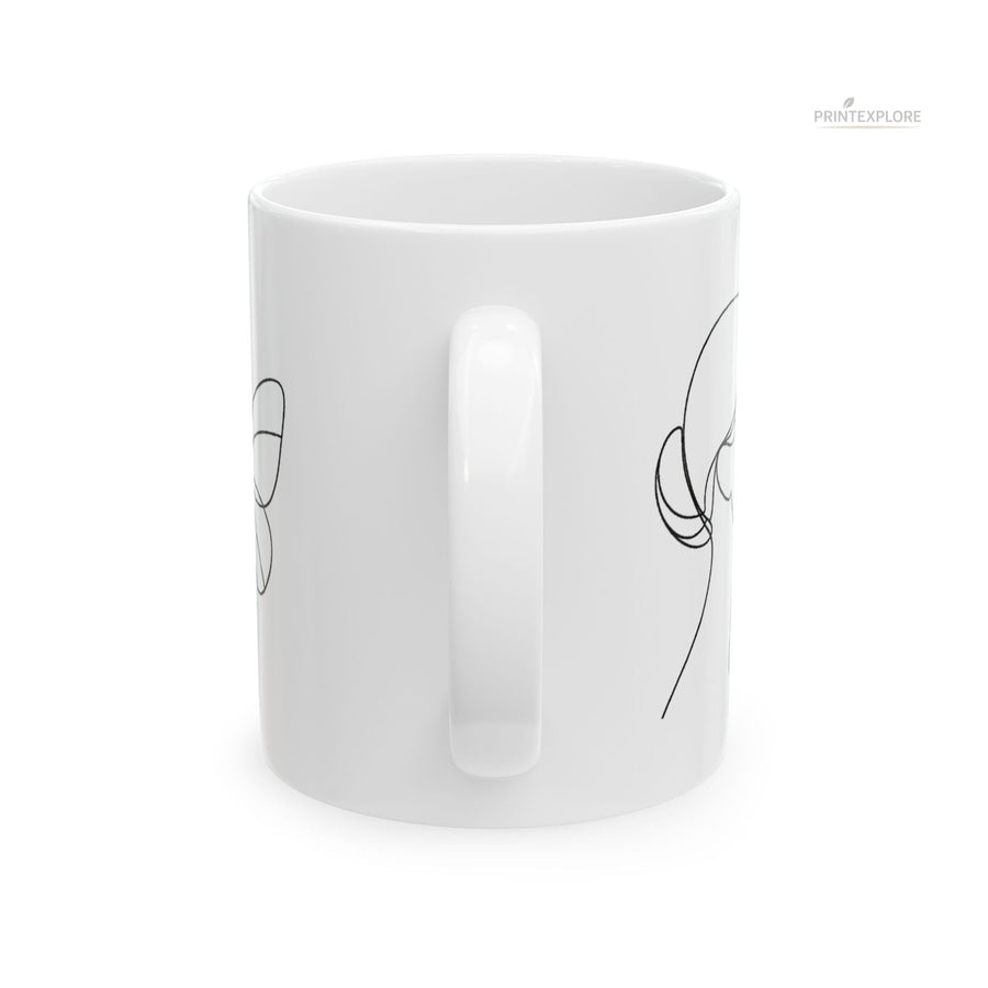 Feminine Line Art Coffee Mug 11oz| RÊVERIE - PRINT EXPLORE
