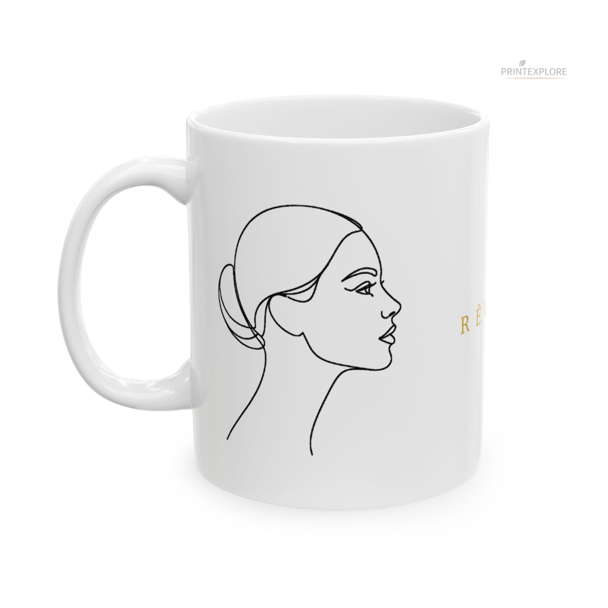 Feminine Line Art Coffee Mug 11oz| RÊVERIE - PRINT EXPLORE