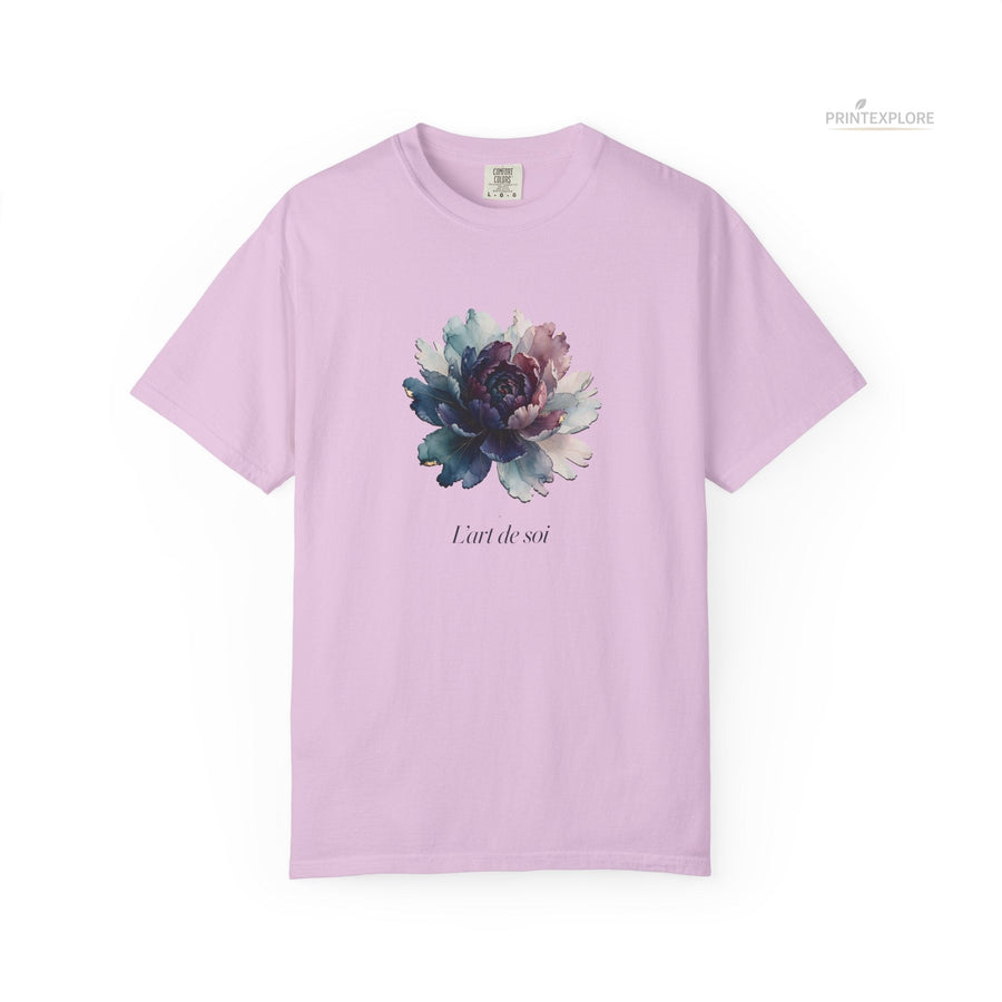 Floral Watercolor Art Tee – Comfort Colors 1717 - PRINT EXPLORE