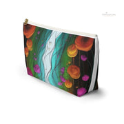 Midnight Bloom Botanical Art Pouch | Floral Makeup & Travel Organizer - PRINT EXPLORE