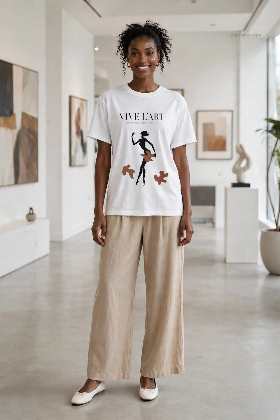 Vive L’Art Botanical Silhouette T-Shirt - PRINT EXPLORE