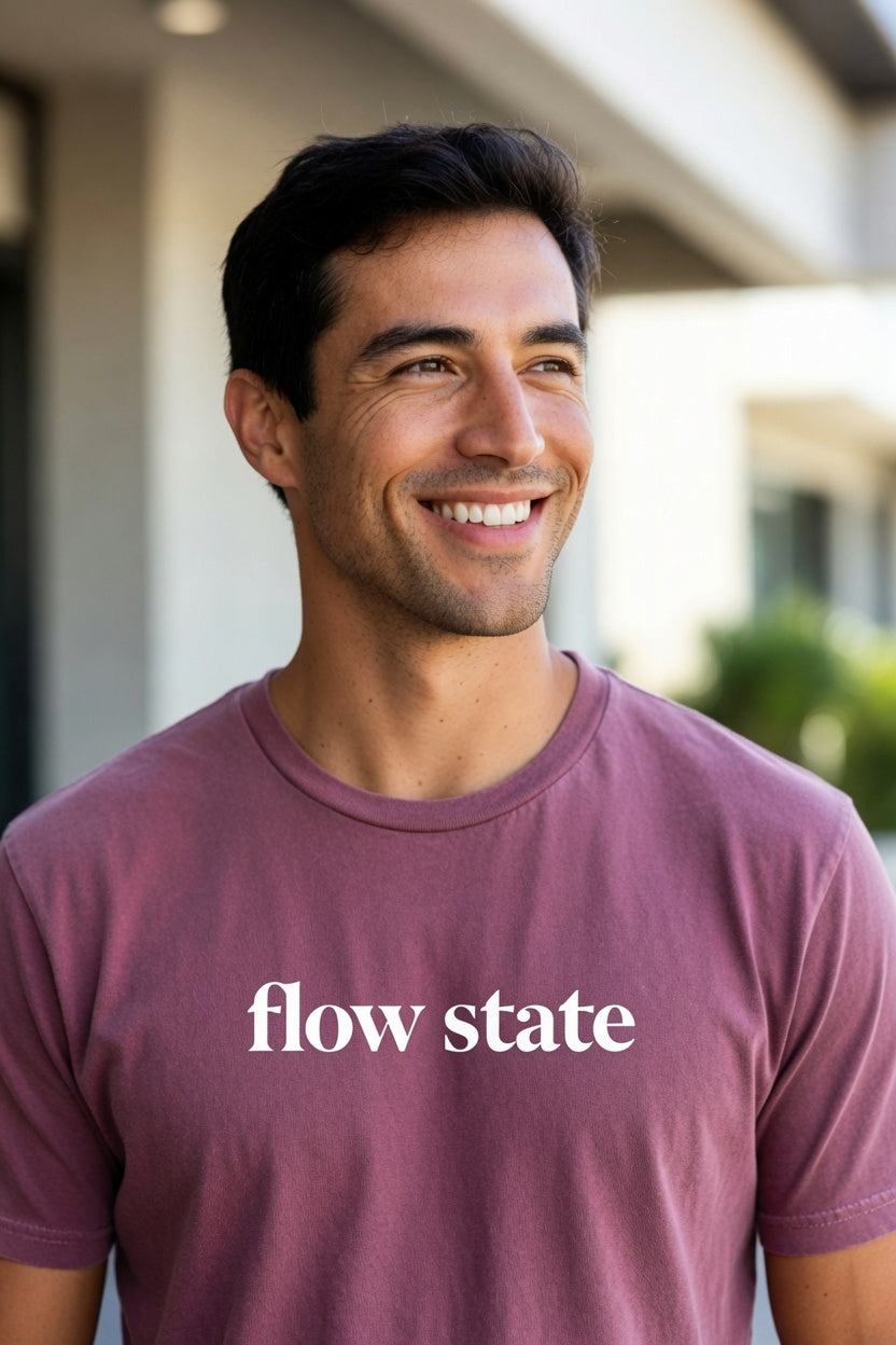 Flow State T-Shirt — Minimalist Motivational Graphic Tee